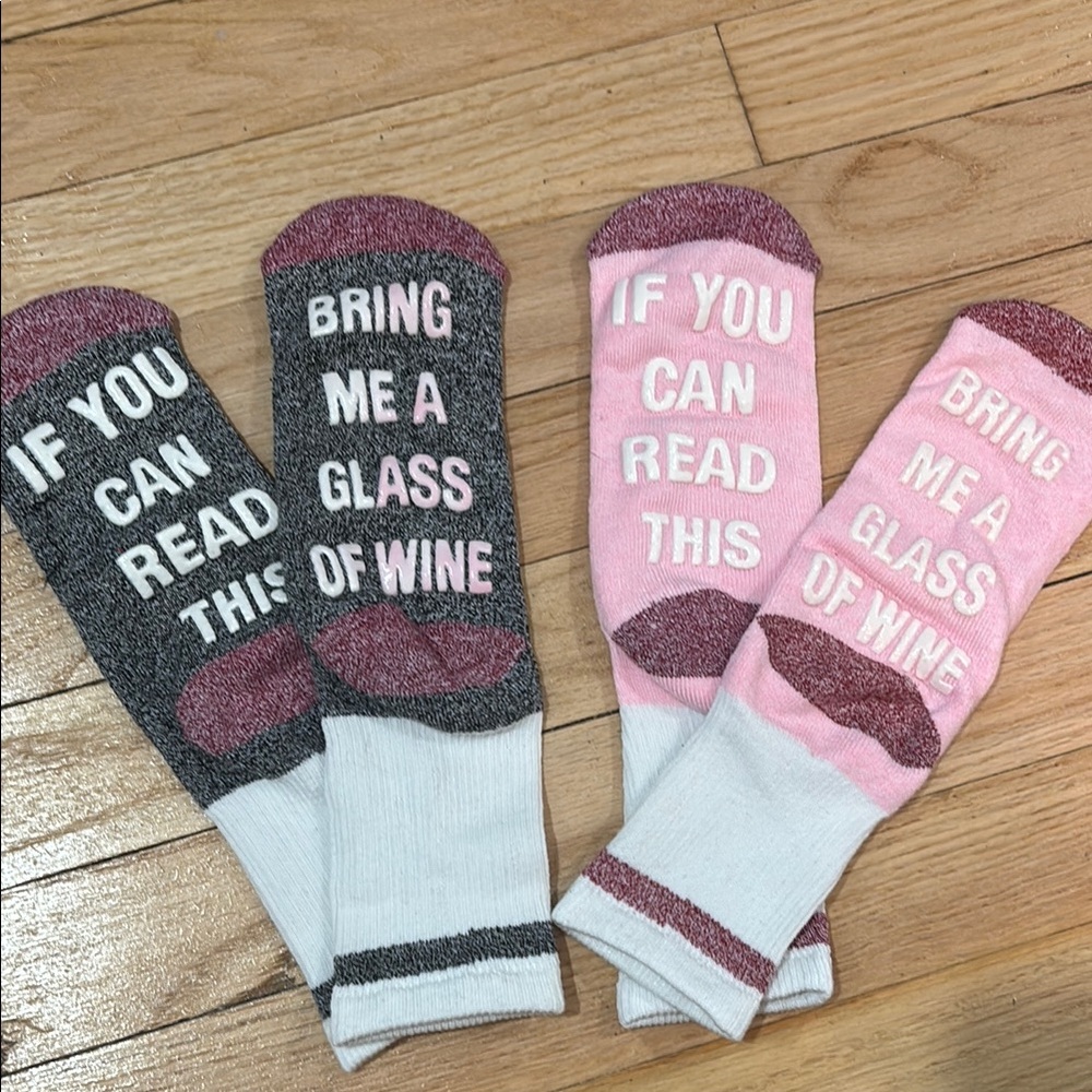 Wine-Themed Cozy Socks Set